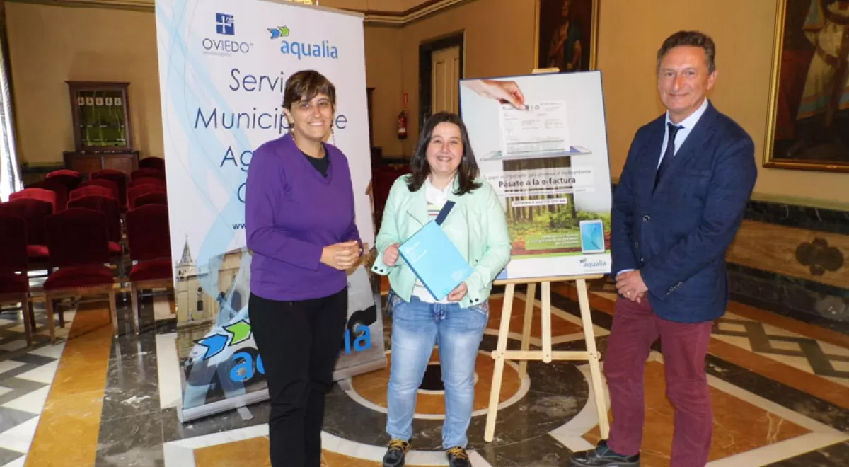 Una Comunidad de vecinos de Oviedo, entre los ganadores de la campaña de promoción de la factura digital de Aqualia