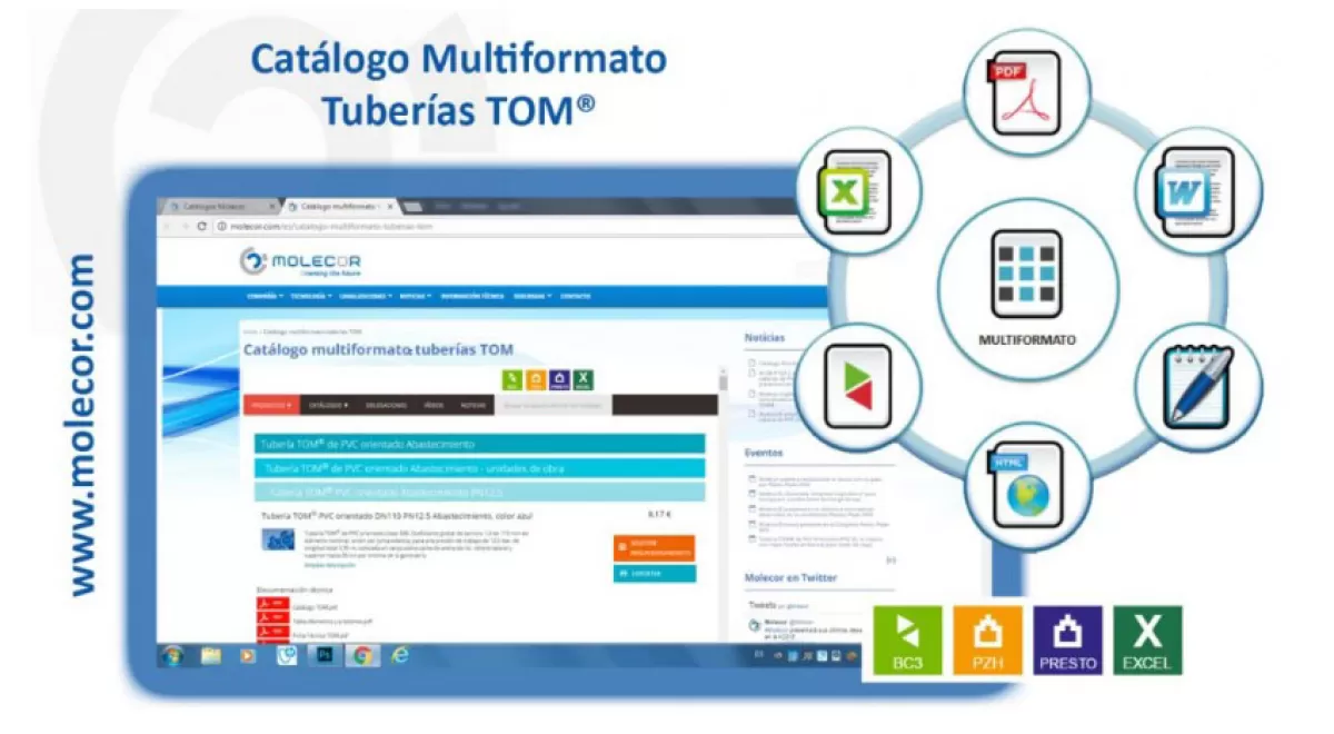 Molecor© lanza su Catálogo Multiformato Tuberías TOM®