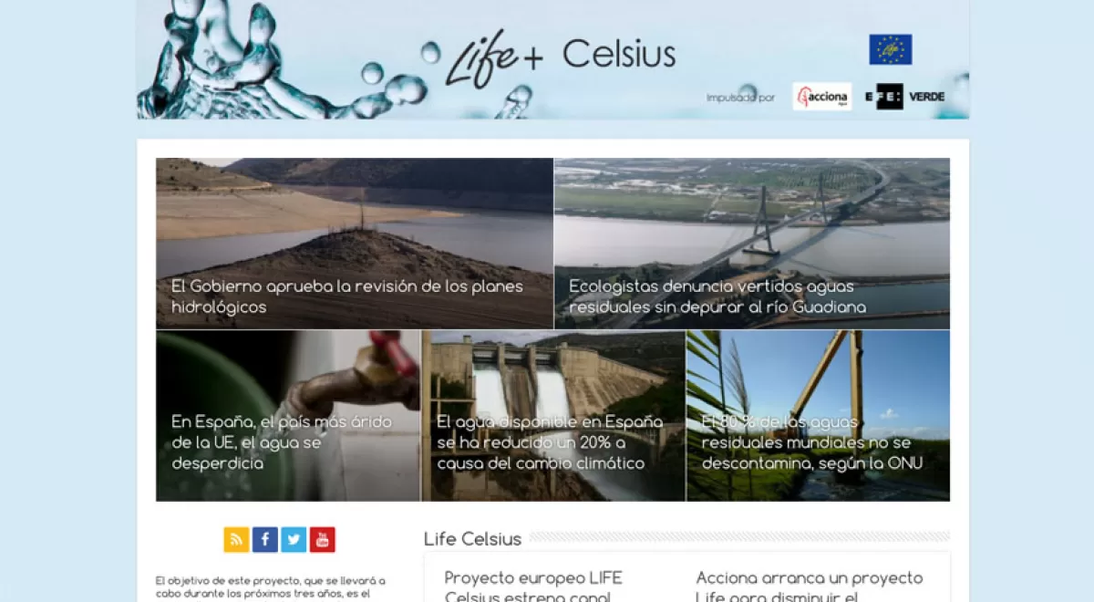 El proyecto europeo LIFE Celsius lanza su propio canal informativo en internet