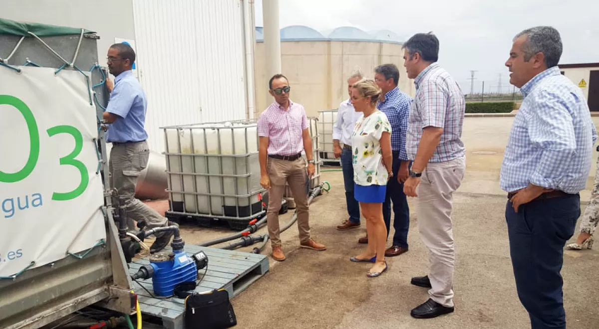 Un sistema piloto de biofiltración elimina el 97% de los nitratos del agua de drenaje del Campo de Cartagena
