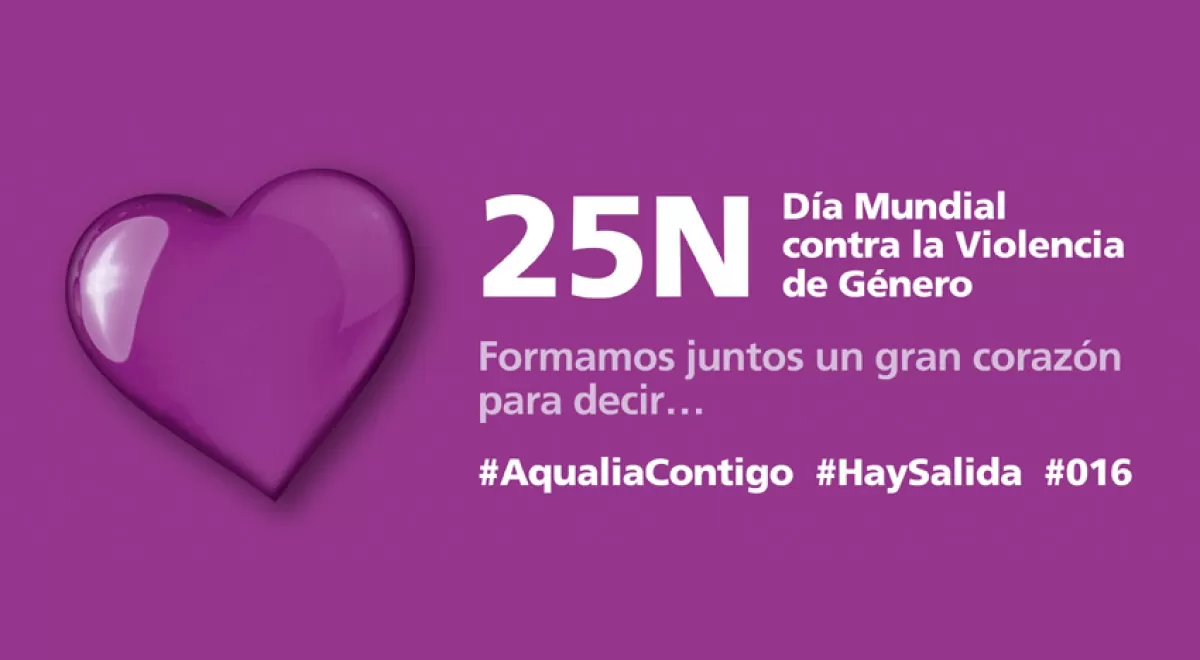 Aqualia se suma a la lucha contra la violencia machista con la campaña #AqualiaContigo