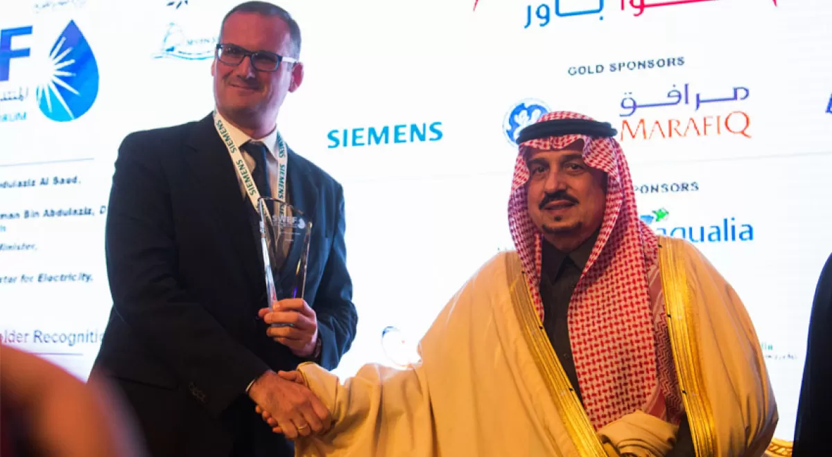 FCC Aqualia, galardonada por su impulso en la modernización del sector del agua de Arabia Saudí