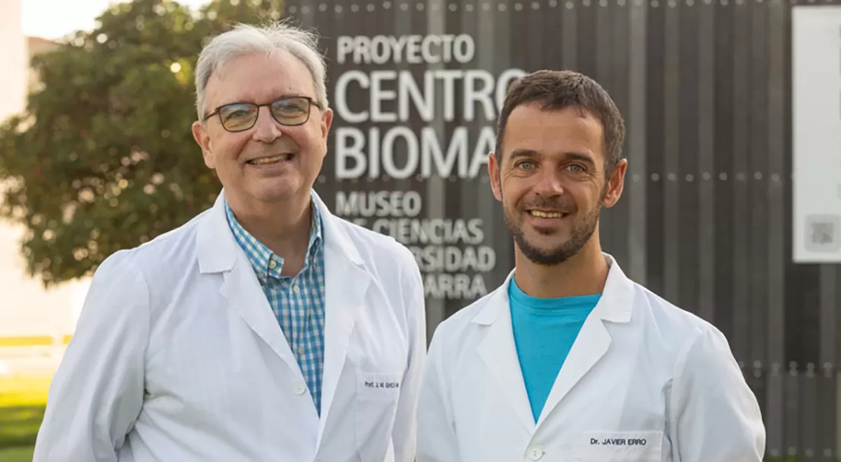 José María García-Mina y Javier Erro, investigadores principales del proyecto.
