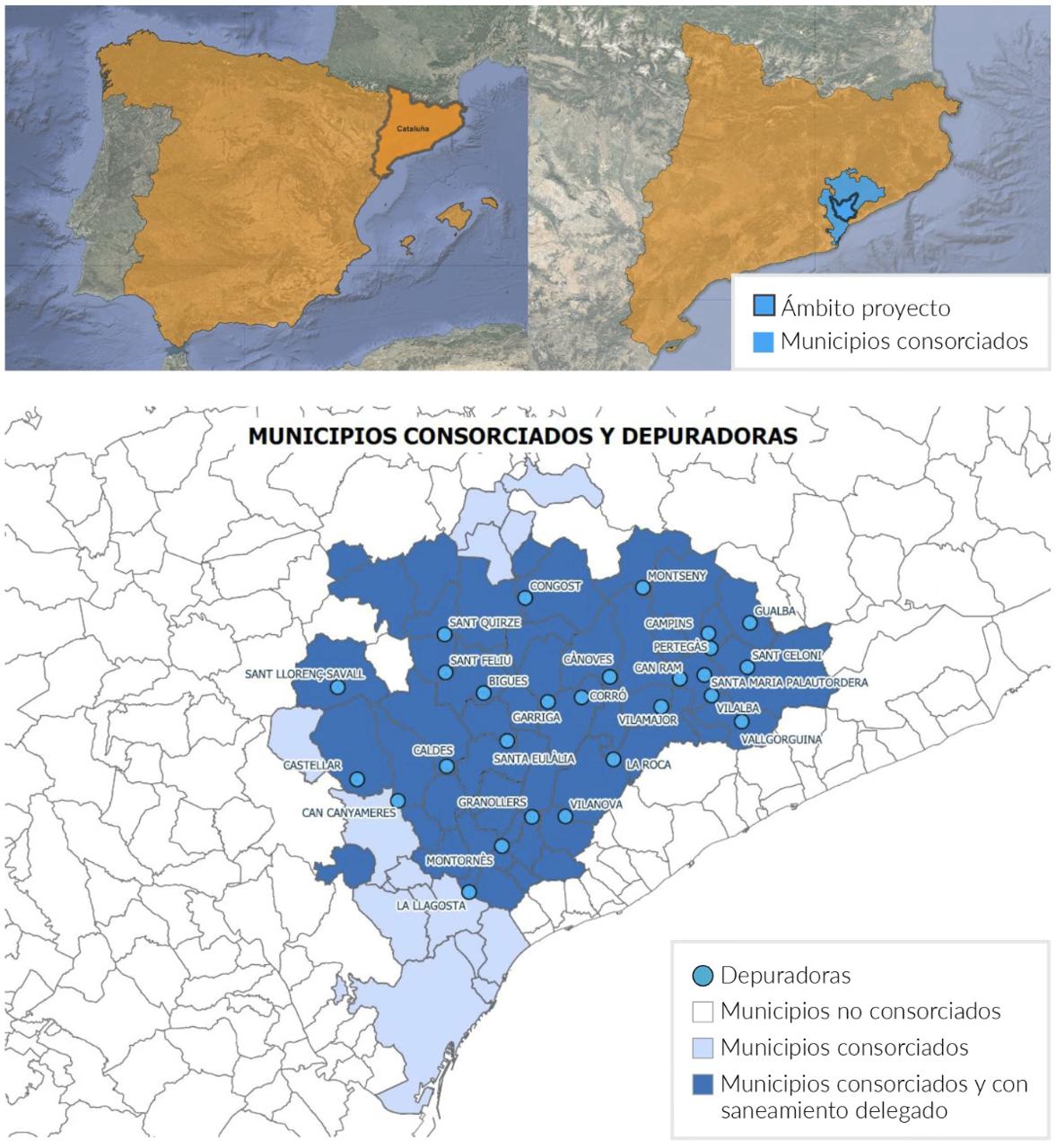 Ámbito territorial del Consorci Besòs Tordera