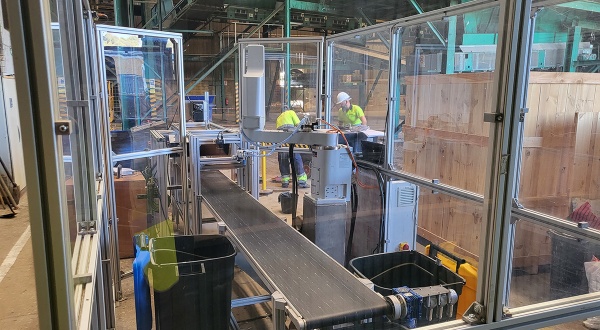 Prototipo del sistema de identificación, clasificación y separación de envase multicapa diseñado en el proyecto Merlin