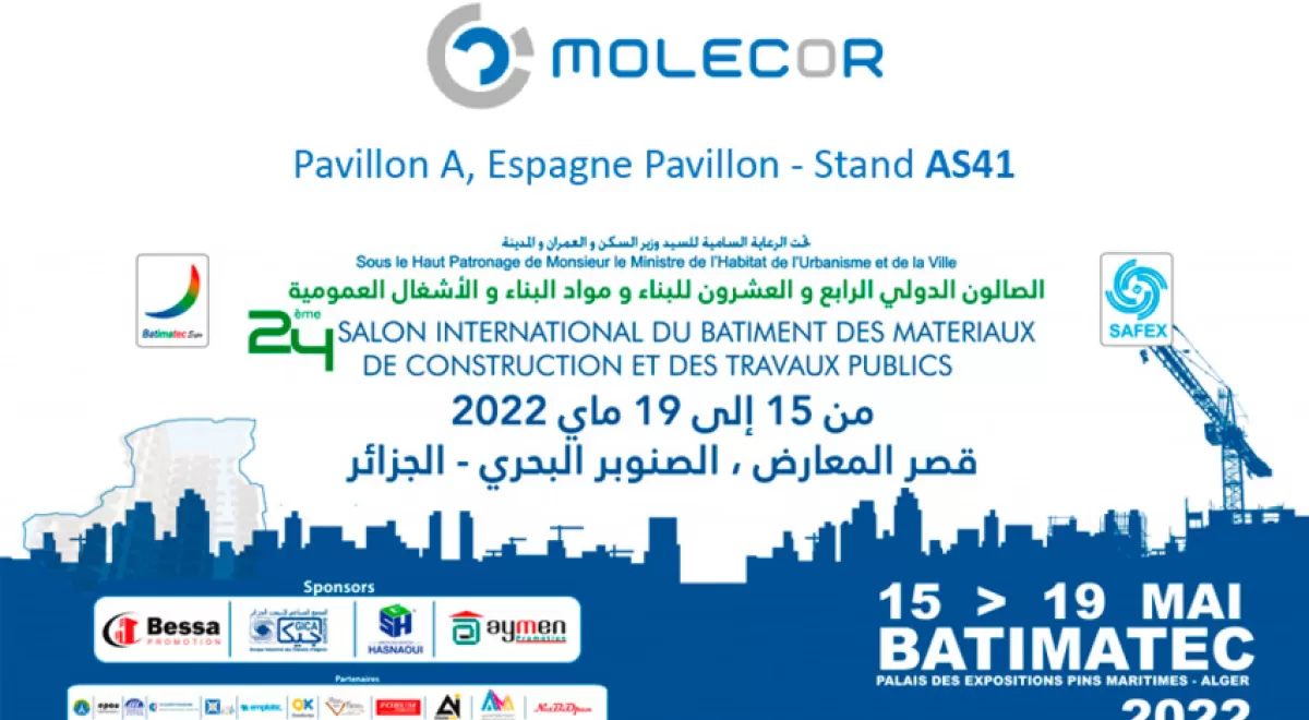 MOLECOR presentará sus soluciones en el Salón Internacional del Edificio de Argel