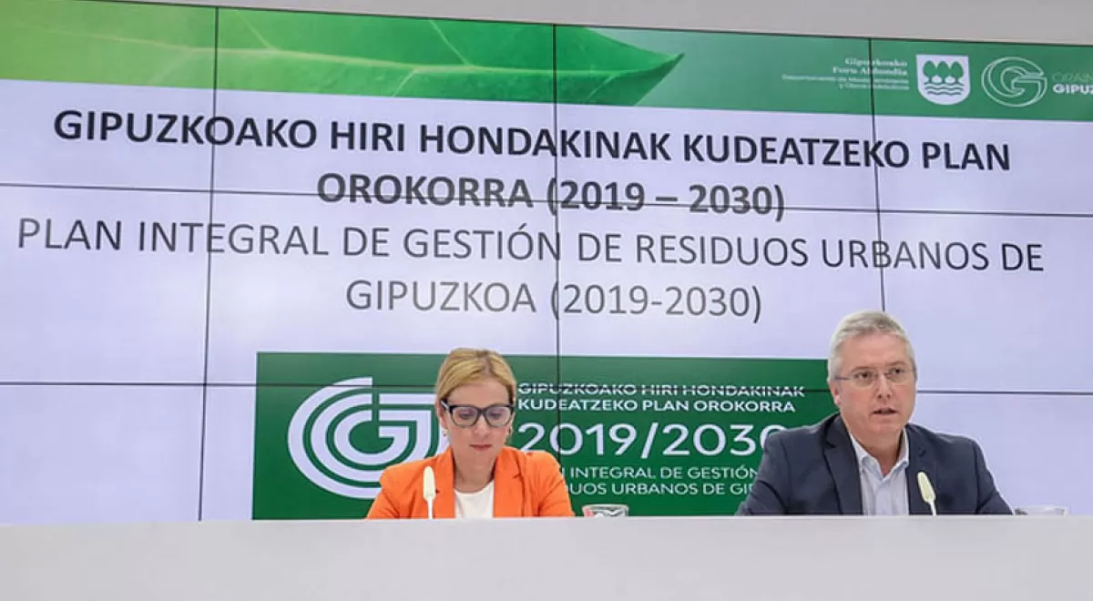 La Diputación de Gipuzkoa aprueba inicialmente el nuevo Plan de Residuos 2019-2030