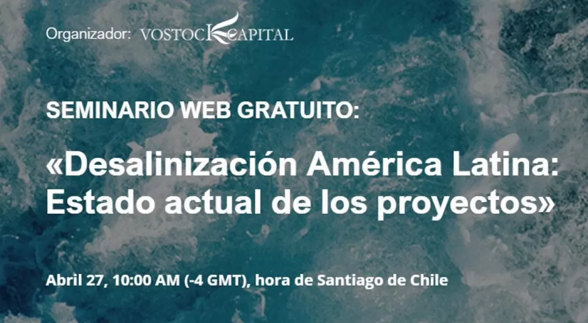 Webinar gratuito sobre desalinización en América Latina