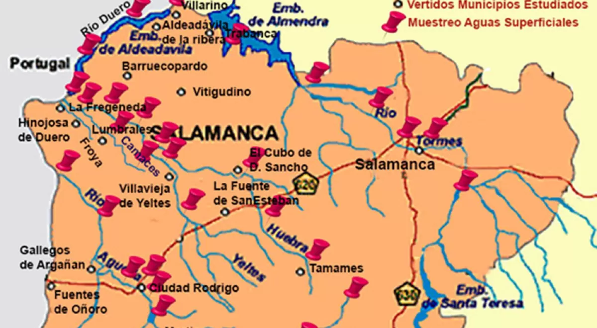 La Universidad de Salamanca desarrolla un mapa de calidad de las aguas en 19 municipios salmantinos