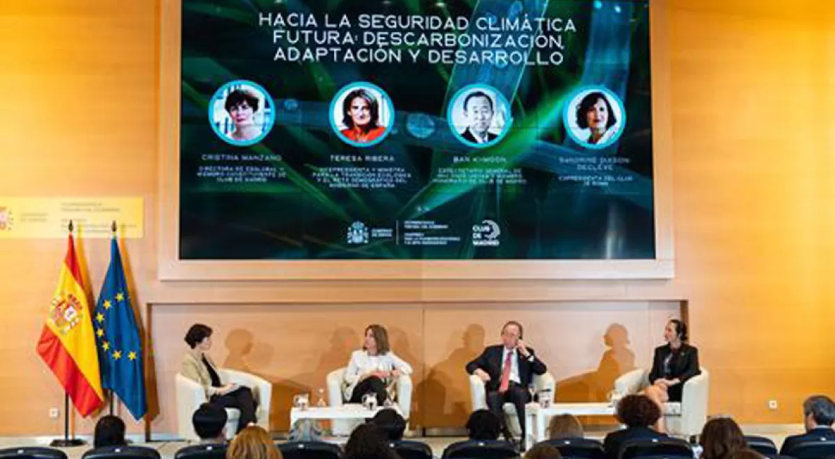 Ban Ki-moon y Teresa Ribera coinciden: "la realidad climática es tozuda e ignorarla hace retroceder décadas"