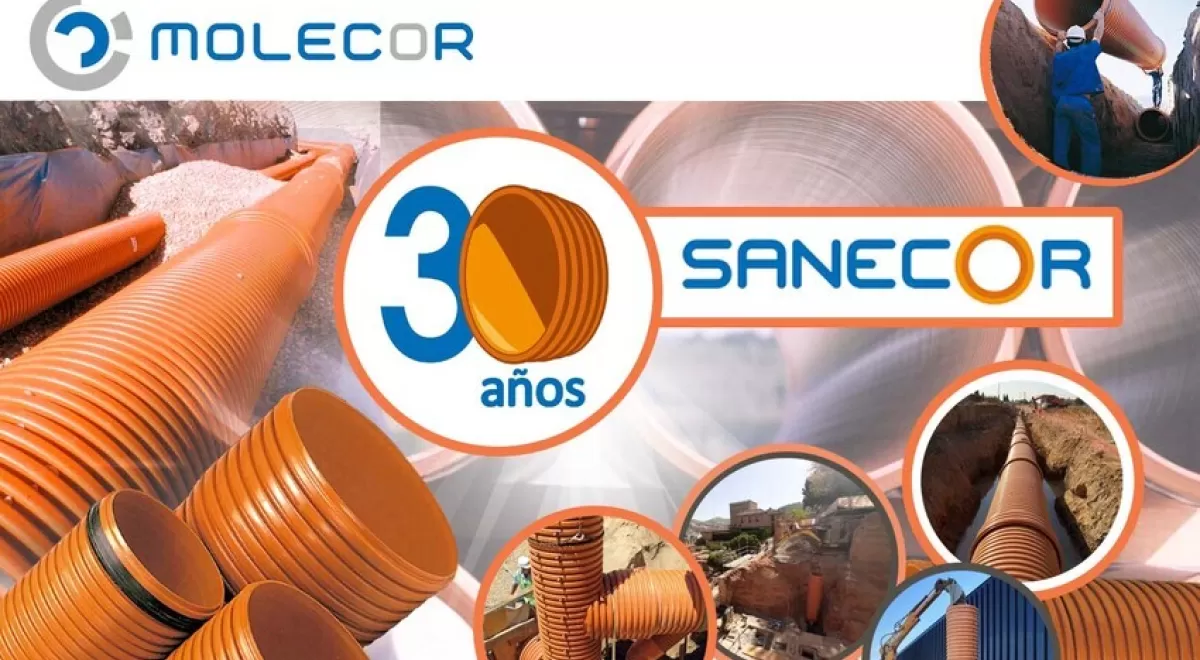 El famoso sistema de PVC corrugado Sanecor® cumple treinta años