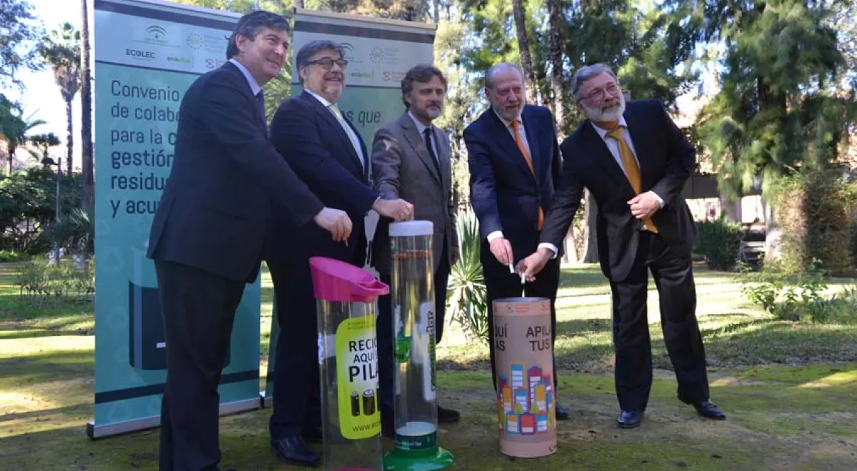 Nuevo convenio marco de colaboración para avanzar en la recogida de residuos electrónicos en Andalucía