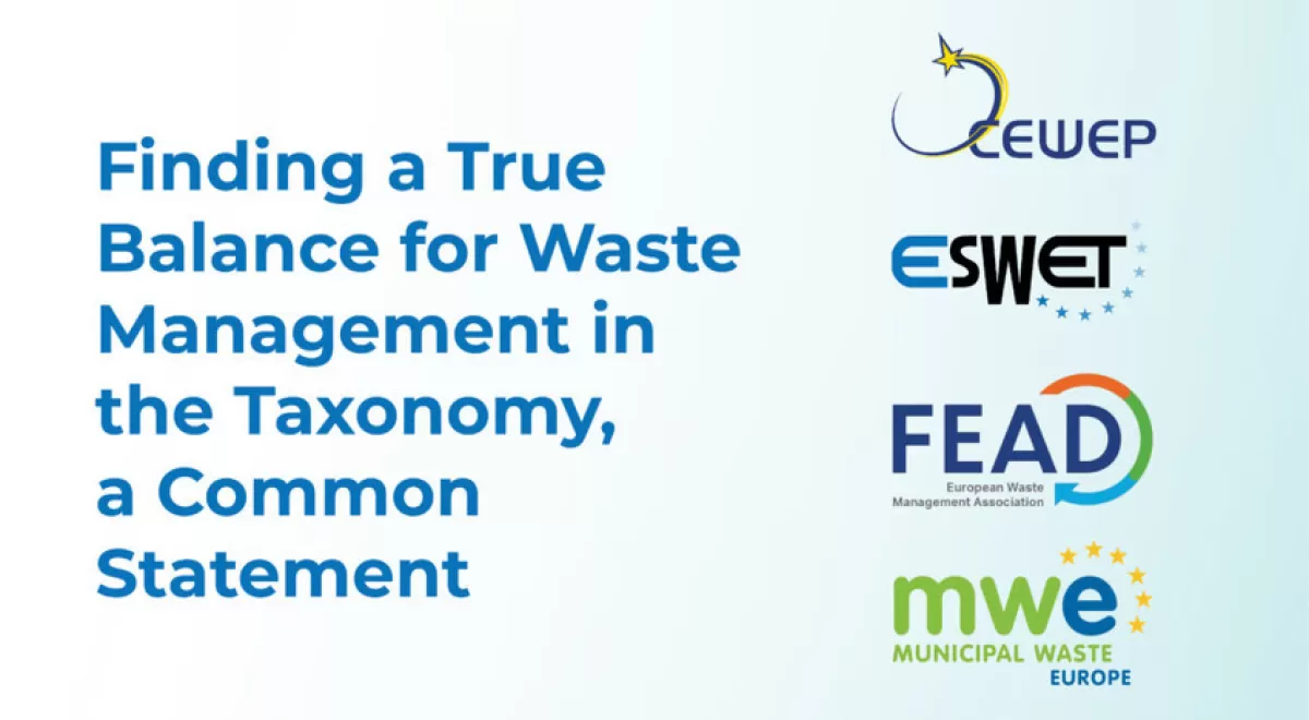 Varias asociaciones piden la inclusión del Waste-to-Energy en el Marco de Taxonomía de la UE