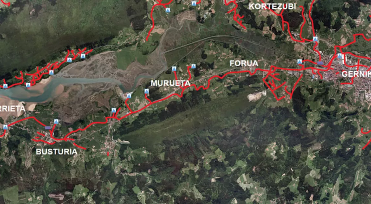 Adjudicada la construcción del colector general de la margen izquierda de la ría de Mundaka entre Gernika y Busturia