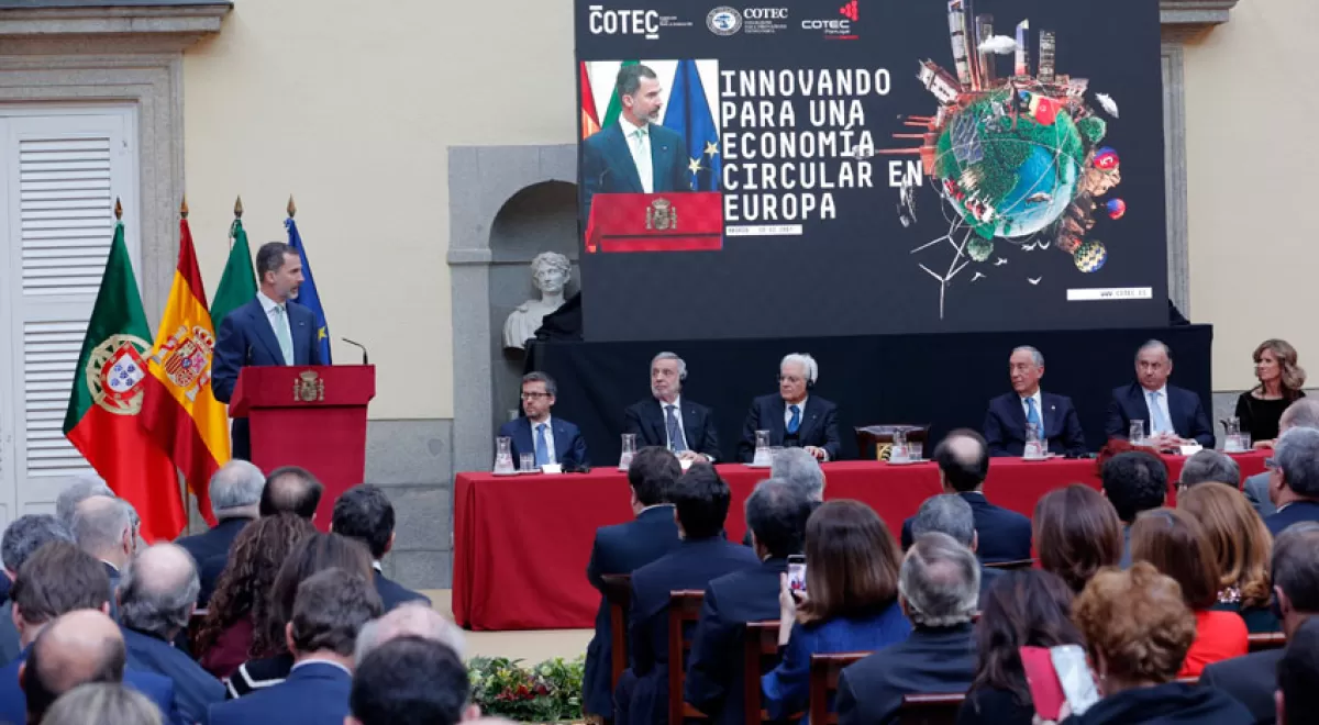 Felipe VI: \"La innovación juega un papel clave en la transición a la economía circular\"