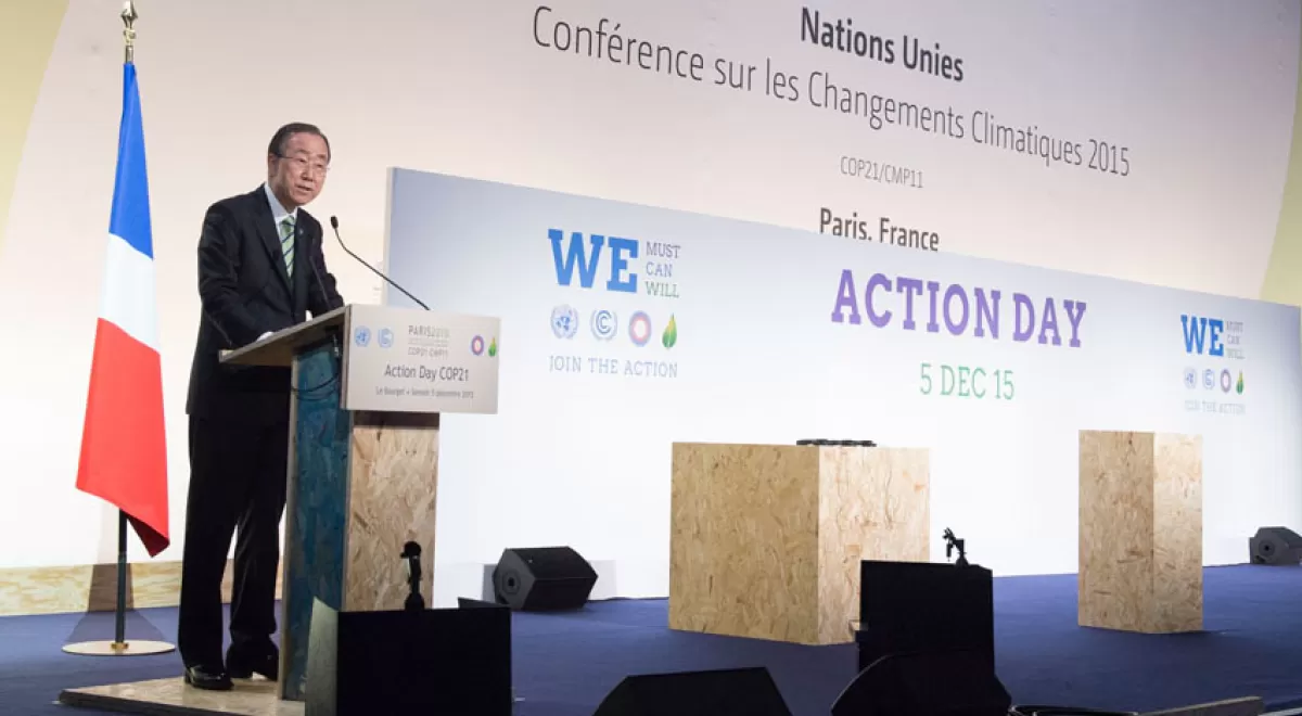 Ban Ki-moon anuncia en París una Cumbre de Acción sobre el Clima en 2016