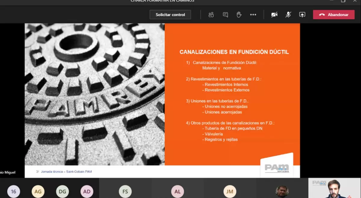 "Sistemas de canalización de fundición dúctil", charla en la Universidad de Granada de la mano de Saint-Gobain PAM