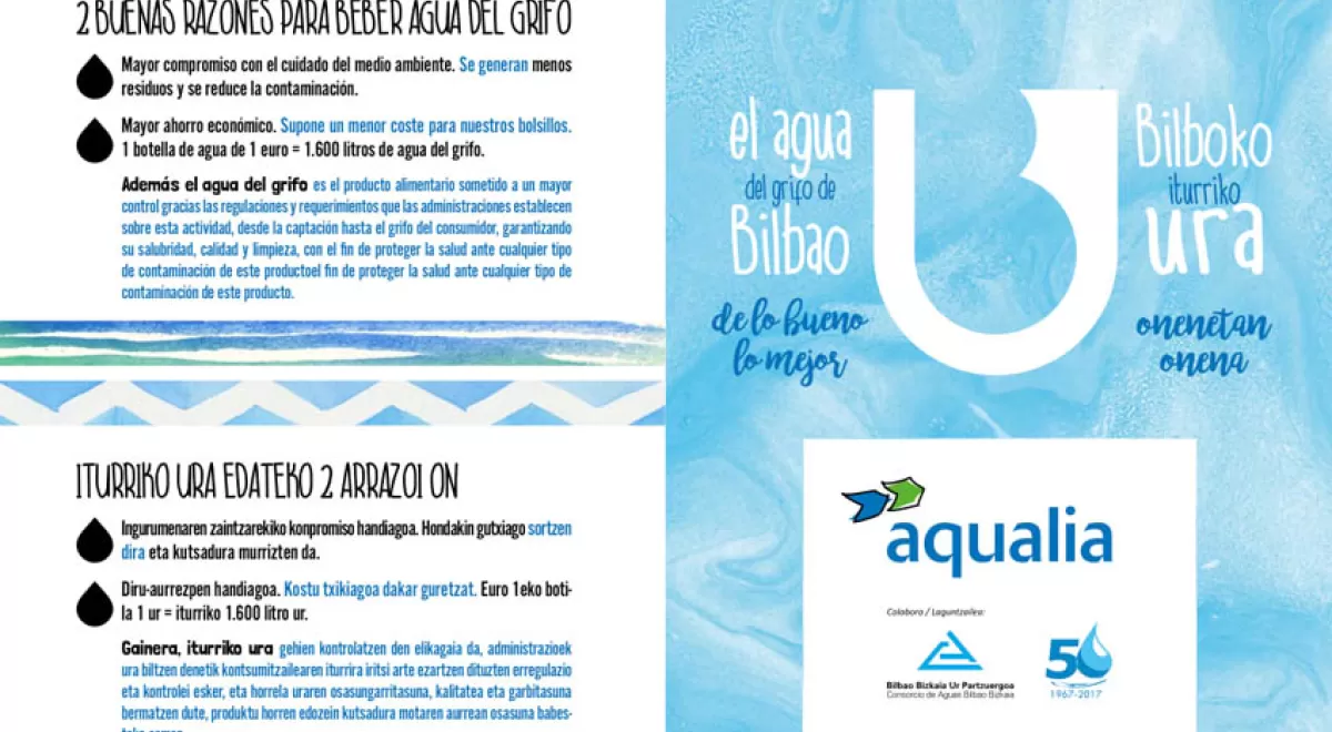Aqualia y el Consorcio de Aguas de Bilbao Bizkaia impulsan el consumo de agua del grifo