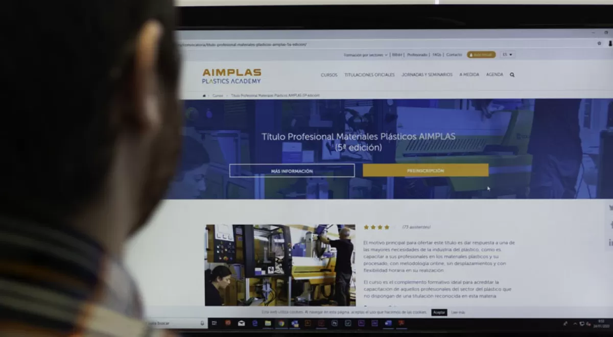 AIMPLAS Plastic Academy refuerza su oferta formativa online para el sector del plástico
