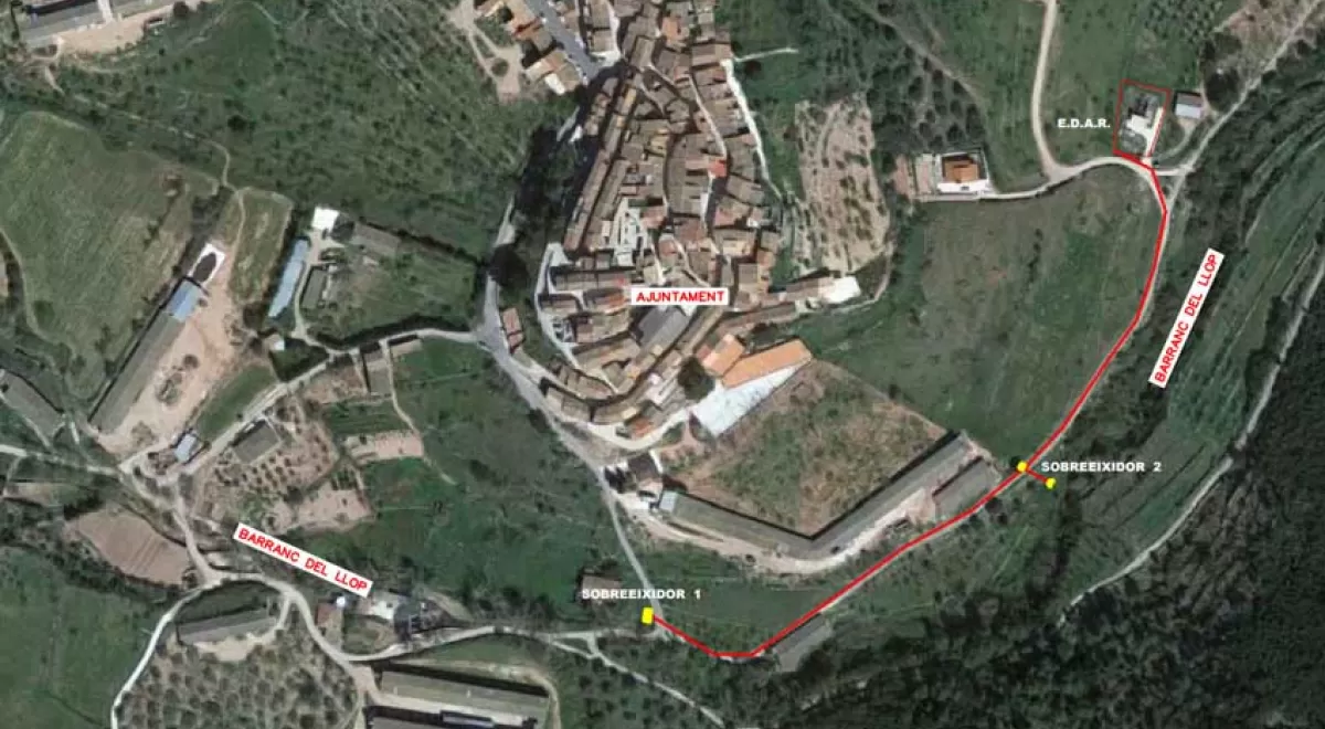 Sale a información pública el proyecto para mejorar el saneamiento de las aguas residuales de Alfara de Carles