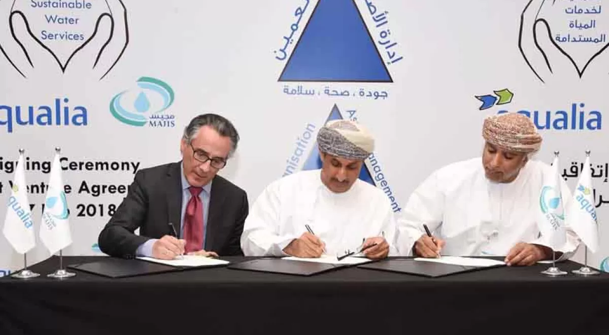 Aqualia y Majis firman la Joint Venture que gestionará las instalaciones de agua del puerto de Sohar