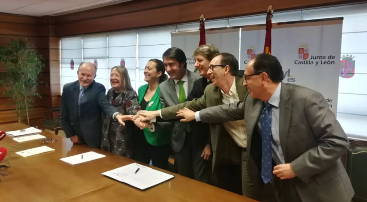 Suscrito el convenio para la ejecución y explotación de la depuradora y emisarios de Soria