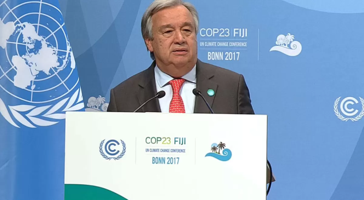 Guterres llama a la ambición y el liderazgo en la lucha contra el cambio climático en la COP23