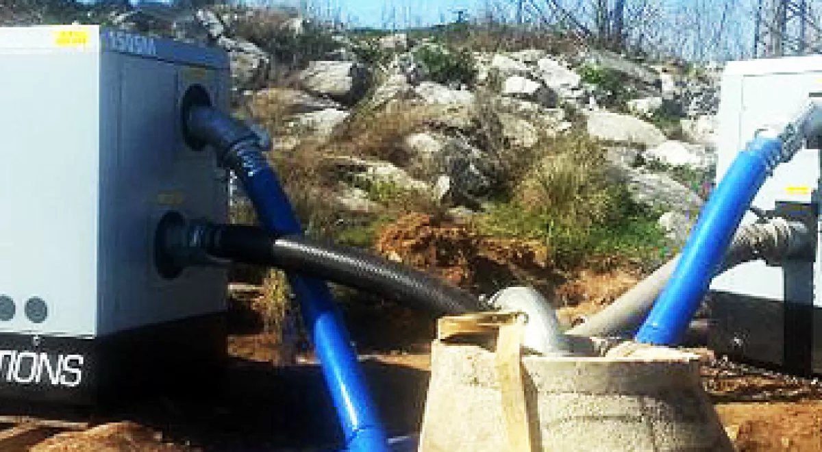 Bombas Pioneer Pump para impulsión de aguas residuales en la reparación de un colector en Santa Perpetua de Mogoda (Cataluña)