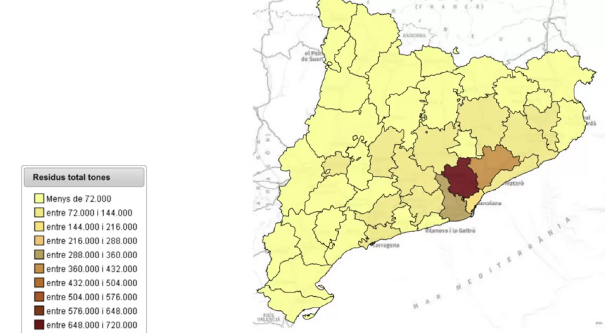 Los residuos industriales catalanes pueden consultarse mediante un visor interactivo