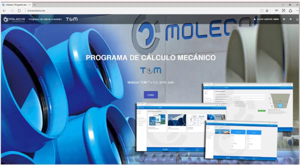 noche Acercarse Prestado Molecor® lanza el nuevo programa de cálculo mecánico para tuberías TOM® de  PVC-O | RETEMA