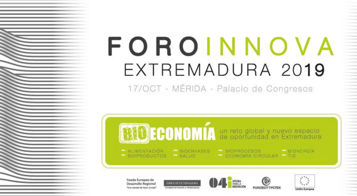 Foro Innova Extremadura 2019 abordará las oportunidades de la bioeconomía desde la ciencia y la innovación
