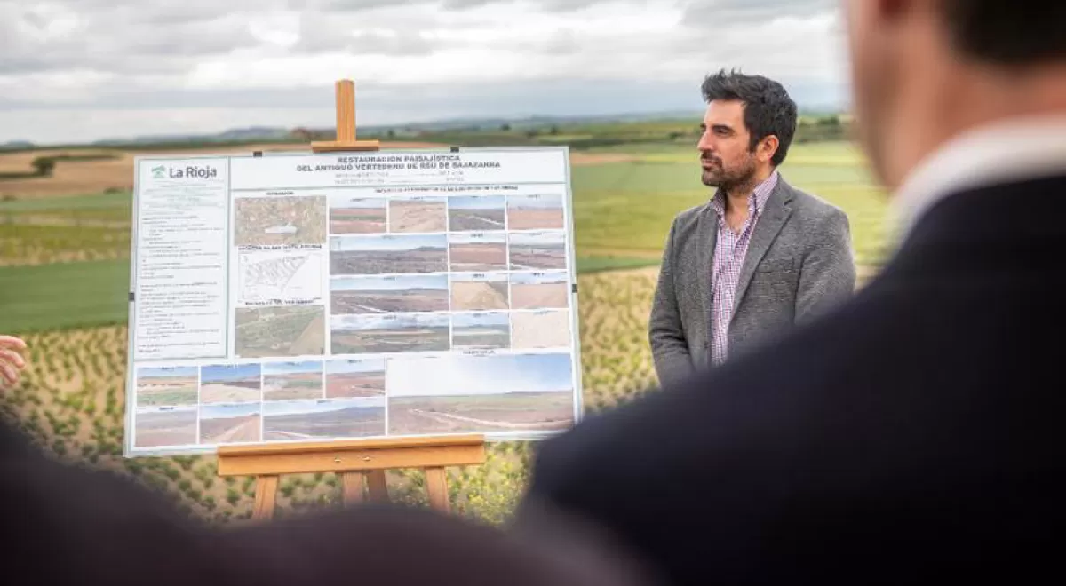Concluyen las obras de restauración ambiental del vertedero de Sajazarra en La Rioja