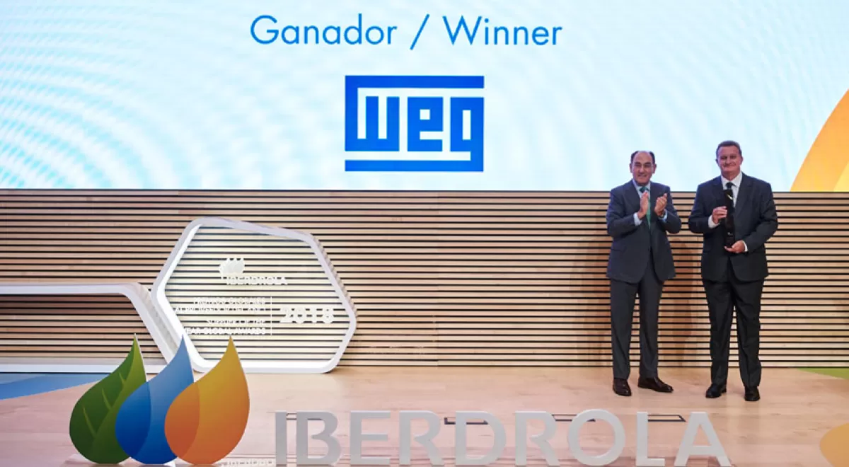 WEG recibe el Premio Proveedor del Año 2018 de Iberdrola