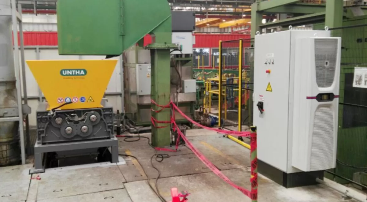 UNTHA Ibérica México entrega dos nuevos equipos RS40 para reciclaje de restos de producción de acero
