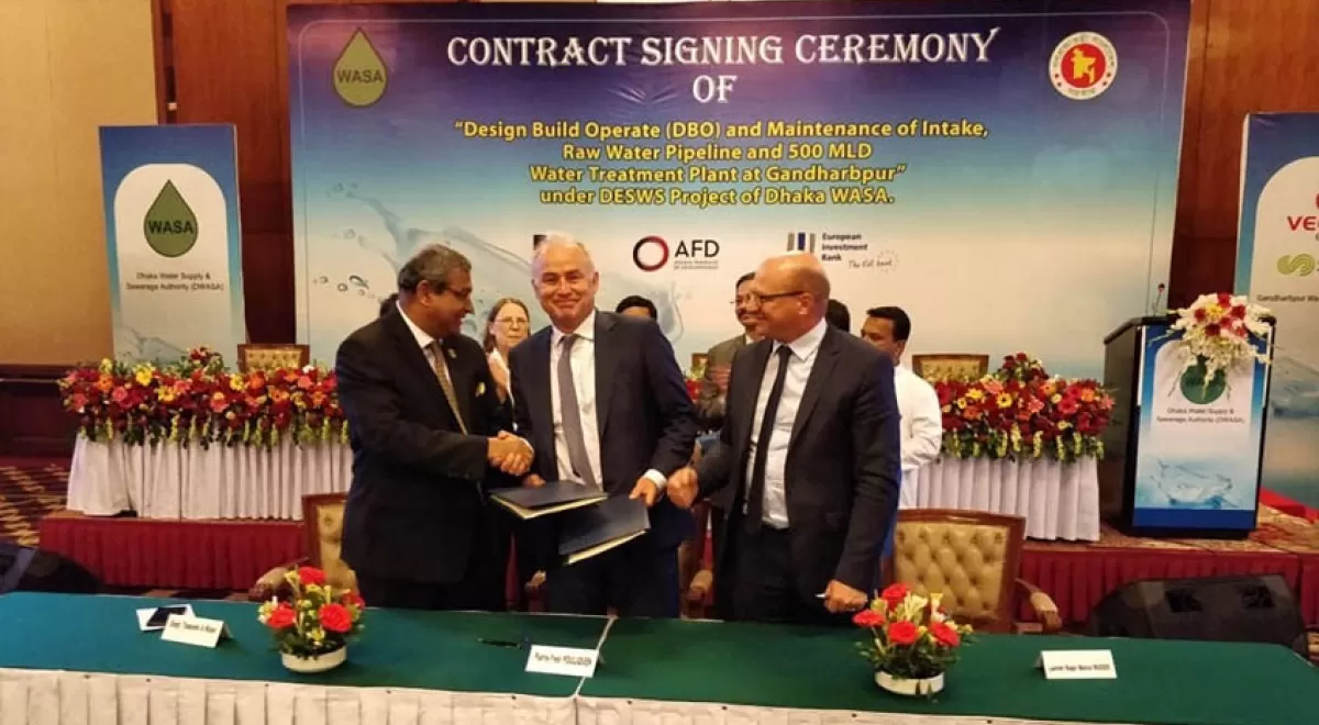 SUEZ y Veolia ganan el contrato para suministrar agua potable a Dhaka, capital de Bangladesh