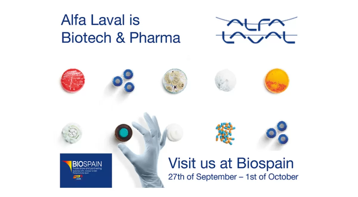 Alfa Laval estará presente en BIOSPAIN, el mayor evento europeo de la industria biotecnológica