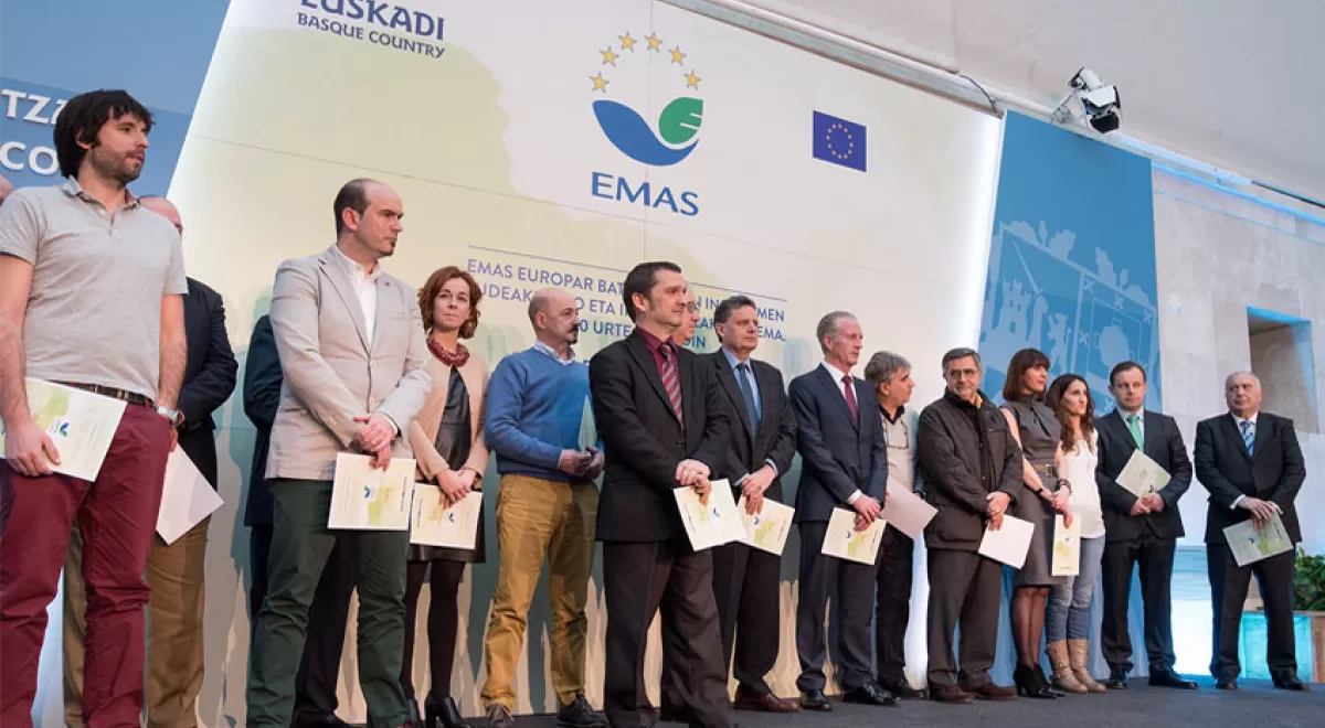 El Pais Vasco ocupa el 5º puesto en Europa en certificaciones ambientales EMAS
