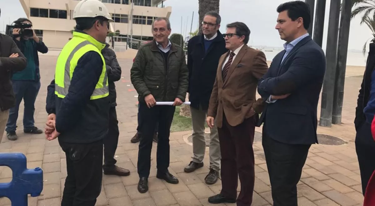 Las obras de la red de saneamiento de Santiago de la Ribera mejorarán las aguas depuradas para regadío