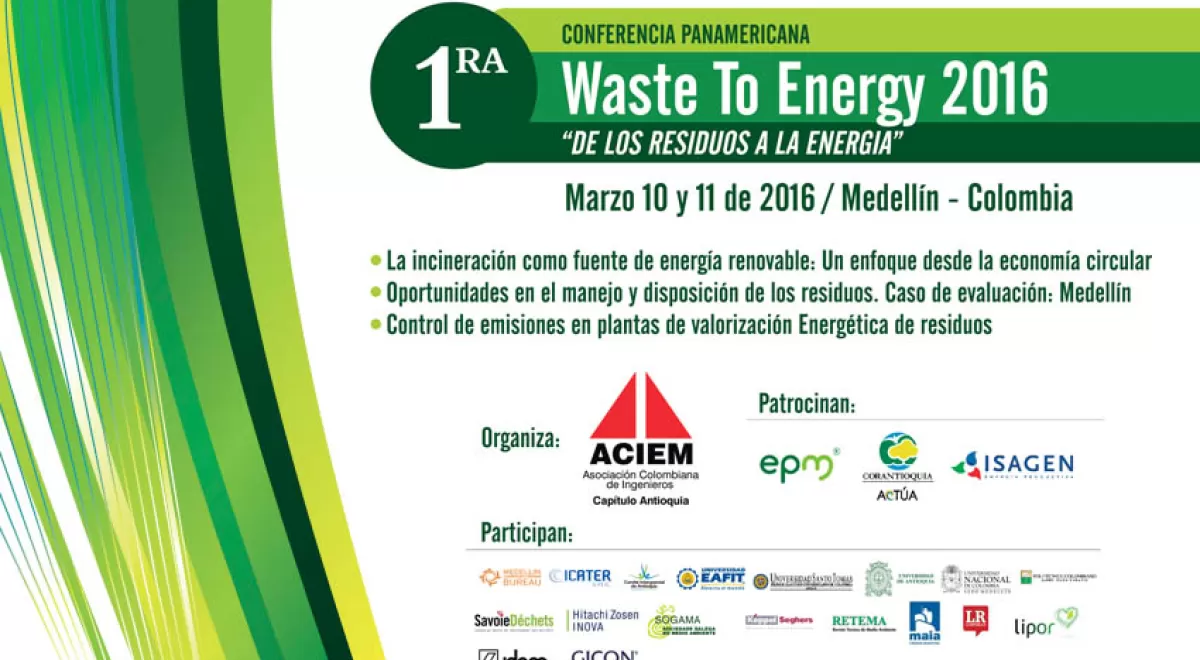 Medellín acogerá la primera Conferencia Waste To Energy el próximo 10 de marzo