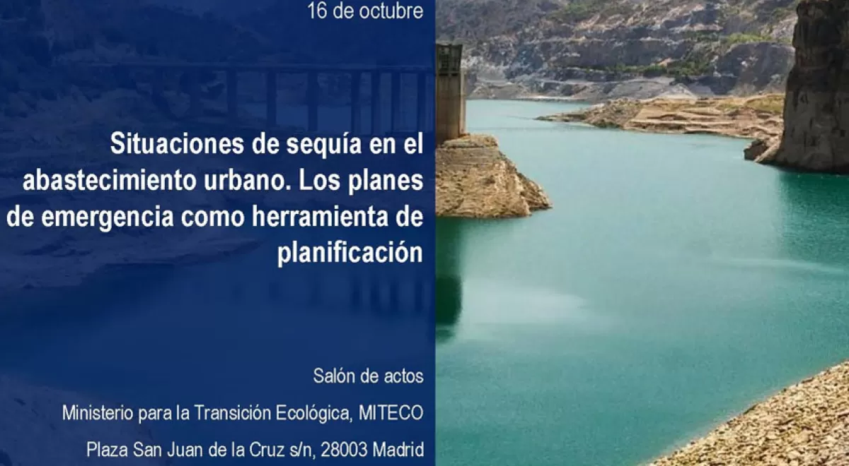 El MITECO y AEAS celebran en octubre una jornada sobre situaciones de sequía en el abastecimiento urbano
