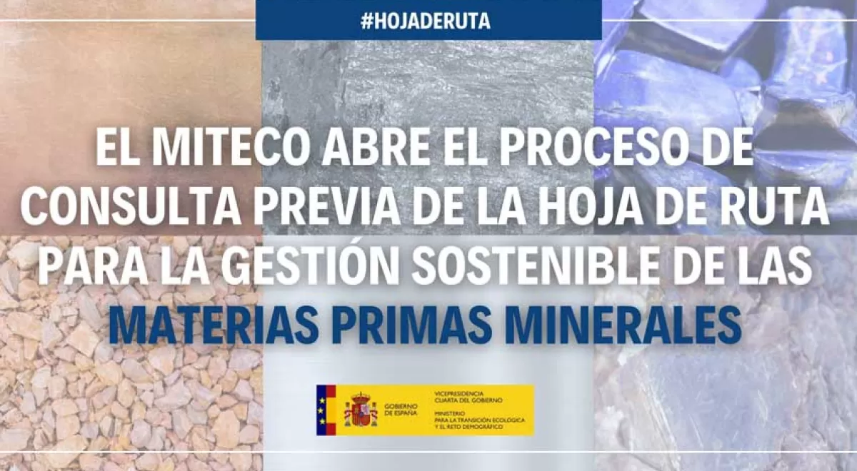 El MITECO elaborará la Hoja de Ruta para la gestión sostenible de las materias primas minerales