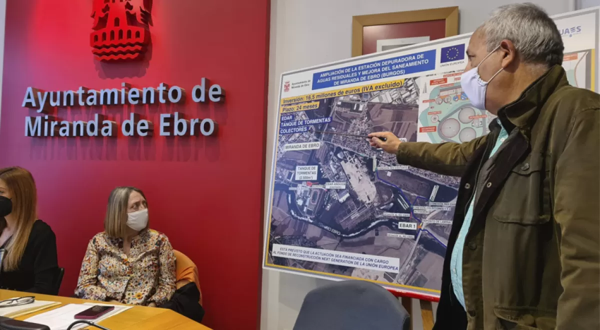 Licitadas las obras de ampliación y mejora del saneamiento de Miranda de Ebro por 14,8 millones