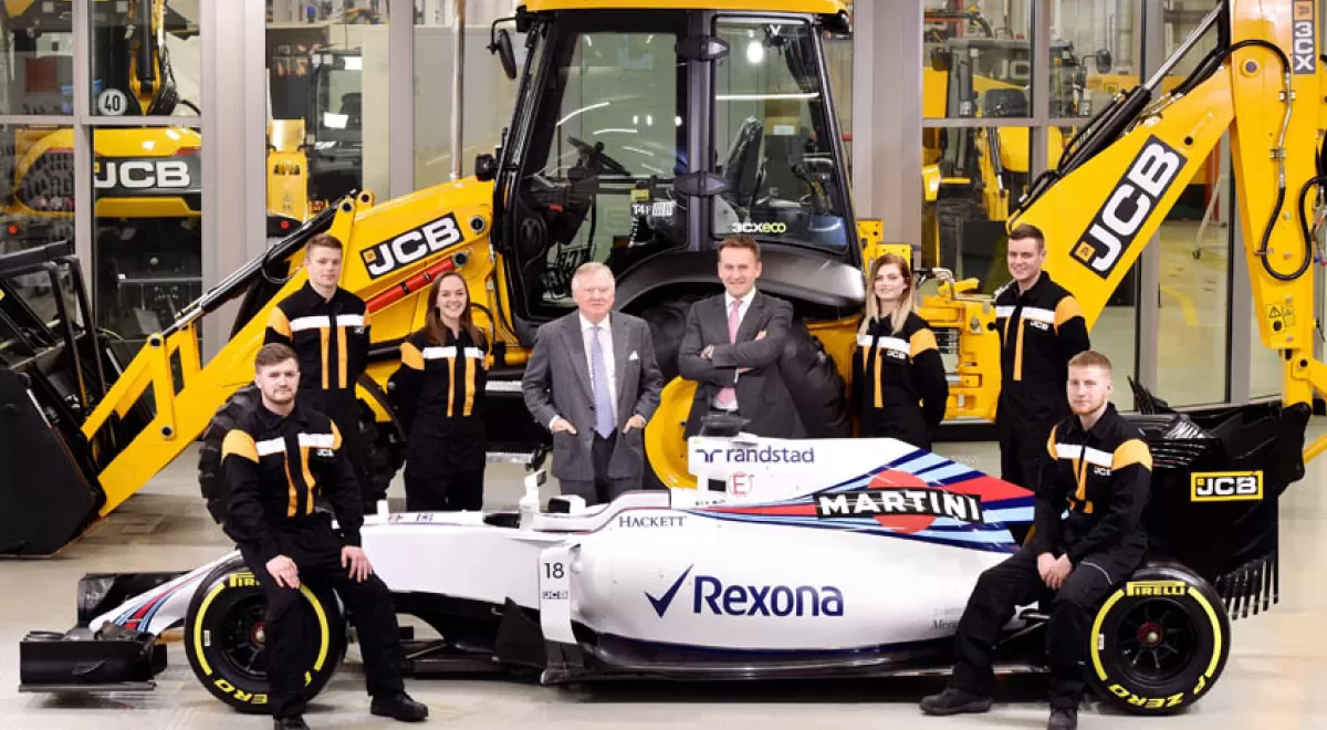 JCB firma un acuerdo estratégico con el equipo Williams Martini Racing de F1