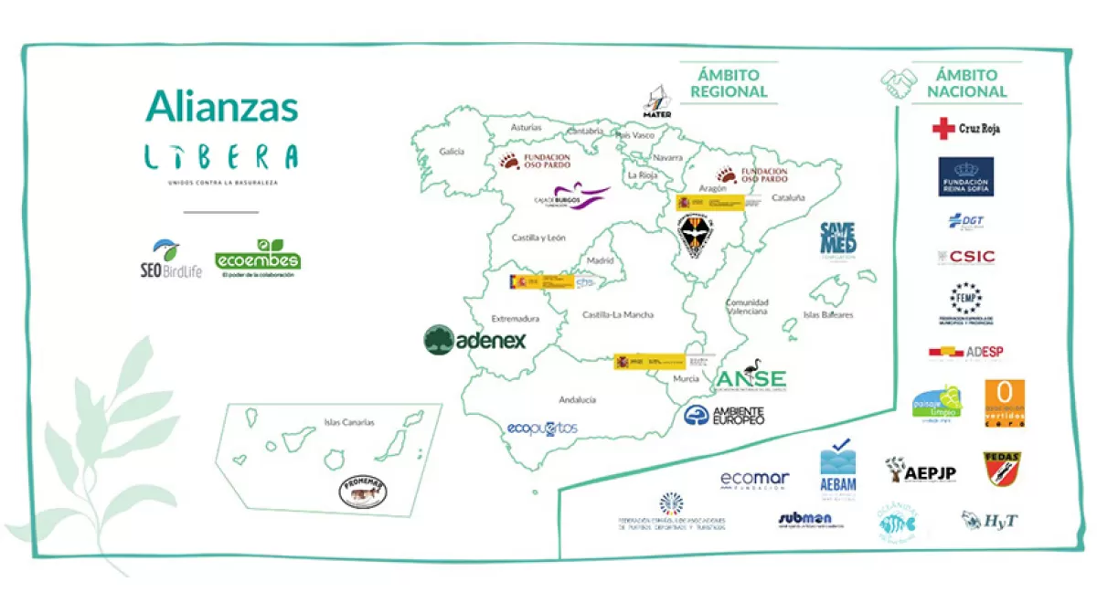 El Proyecto LIBERA impulsa una red de 29 alianzas para atajar el problema de la basuraleza