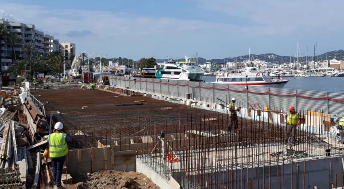 Las obras de adecuación del sistema de saneamiento de Ibiza entran en su fase final