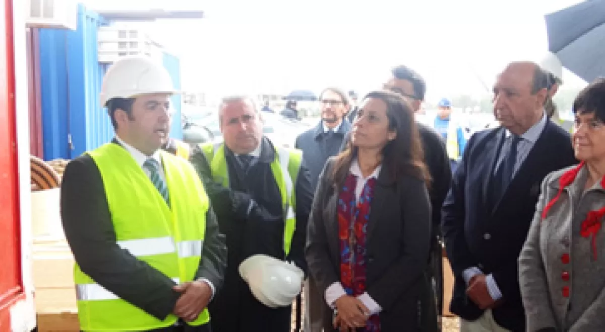 Liana Ardiles y Aránzazu Vallejo visitan las obras del proyecto de saneamiento y depuración en Badajoz