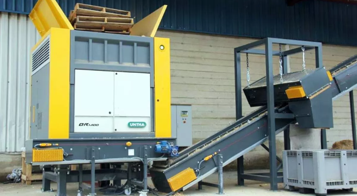 UNTHA Iberica entrega un equipo QR1400 para el reciclaje de palets