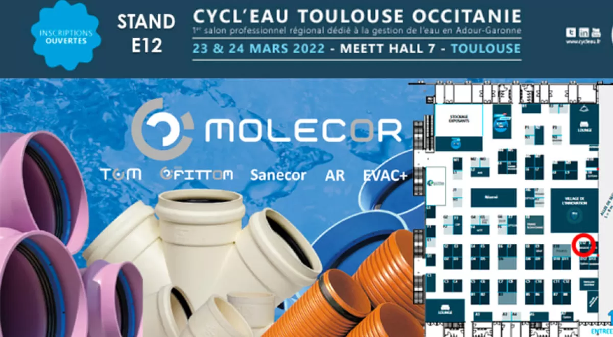Molecor participará en la feria Cycl'Eau Toulouse-Occitanie