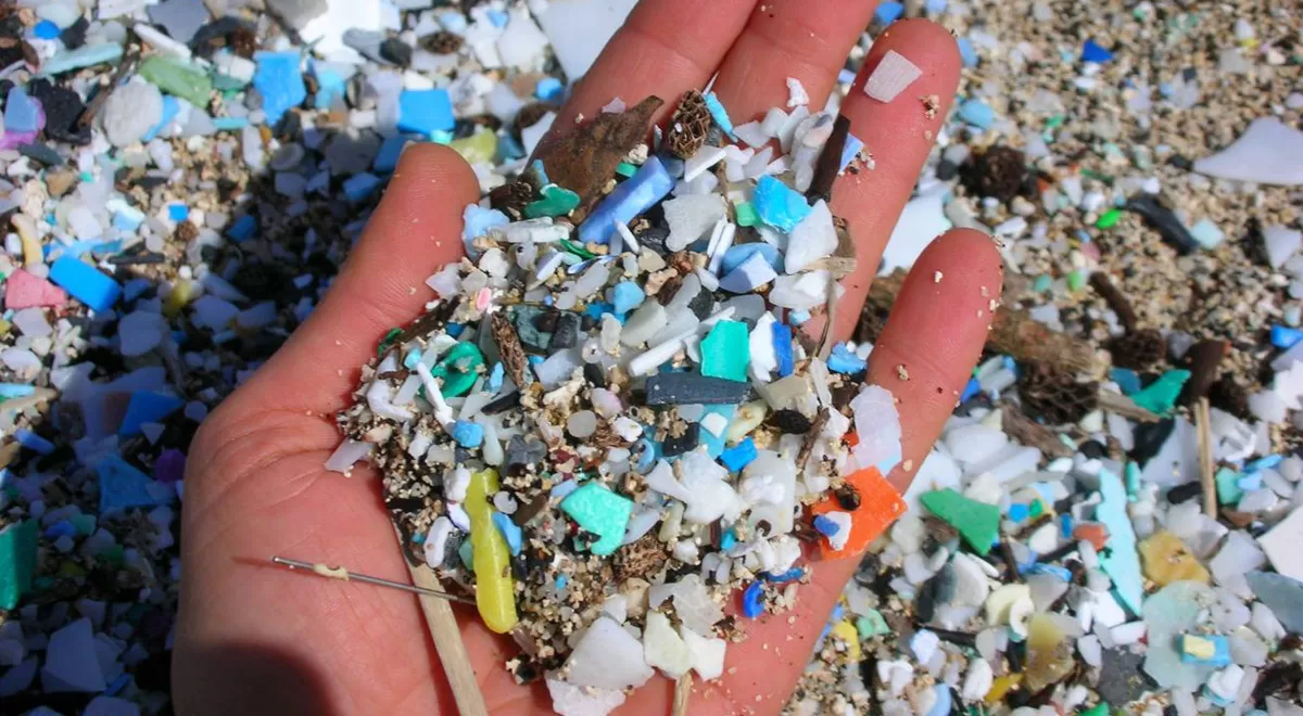 Microplásticos acumulados en la playa de Kamilo, Hawai (EE UU). Foto: The 5 Gyres Institute. 
