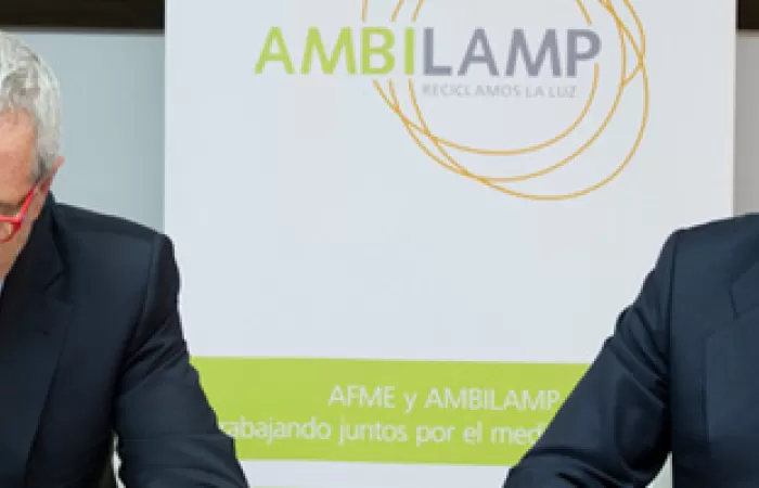 AFME y AMBILAMP firman un acuerdo de colaboración para impulsar la gestión de RAEE entre los fabricantes de material eléctrico